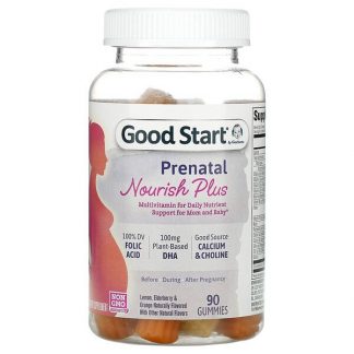 Gerber, Good Start, Prenatal Nourish Plus Multivitamin, Lemon, Elderberry & Orange Naturally Flavored, 90 Gummies