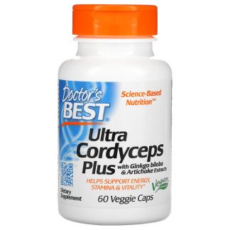 Doctor's Best, Ultra Cordyceps Plus with Ginkgo Biloba and Artichoke Extracts, 60 Veggie Caps