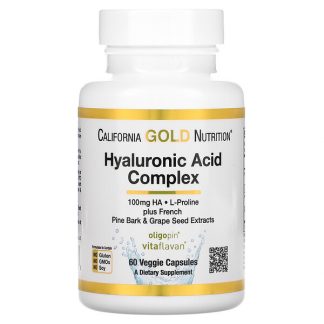 California Gold Nutrition, Hyaluronic Acid Complex, 60 Veggie Capsules