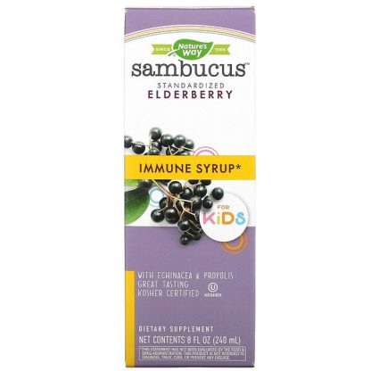 Nature's Way, Sambucus for Kids, Standardized Elderberry, Immune Syrup, 8 fl oz (240 ml)