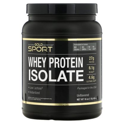 California Gold Nutrition, SPORT - Whey Protein Isolate, 1 lb, 16 oz (454 g)