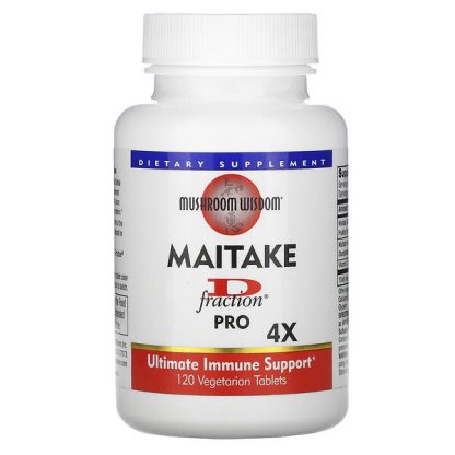 Mushroom Wisdom, Maitake D-Fraction Pro 4X, 120 Vegetarian Tablets