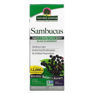 Nature's Answer, Sambucus, Black ElderBerry, 12,000 mg, 4 fl oz (120 ml)