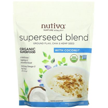 Nutiva, Organic Superseed Blend, With Coconut, 10 oz (283 g)