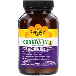 Country Life, Core Daily-1 Multivitamin for Women 50+, 60 Tablets