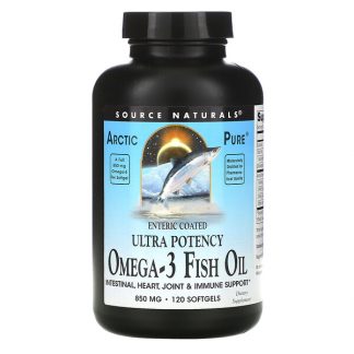 Source Naturals, Arctic Pure, Ultra Potency, Omega-3 Fish Oil, 850 mg, 120 Softgels