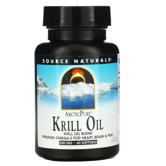 Source Naturals, ArcticPure, Krill Oil, 500 mg, 60 Softgels