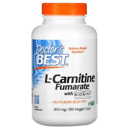 Doctor's Best, L-Carnitine Fumarate with Biosint Carnitines, 855 mg, 180 Veggie Caps