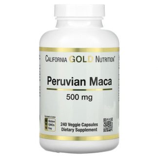 California Gold Nutrition, Peruvian Maca, 500 mg, 240 Veggie Caps