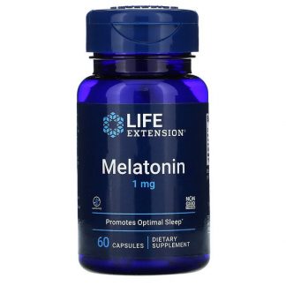 Life Extension, Melatonin, 1 mg, 60 Capsules