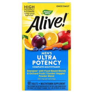 Nature's Way, Alive! Men's Ultra Potency Complete Multivitamin, 60 Tablets