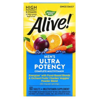 Nature's Way, Alive! Men's Ultra Potency Complete Multivitamin, 60 Tablets