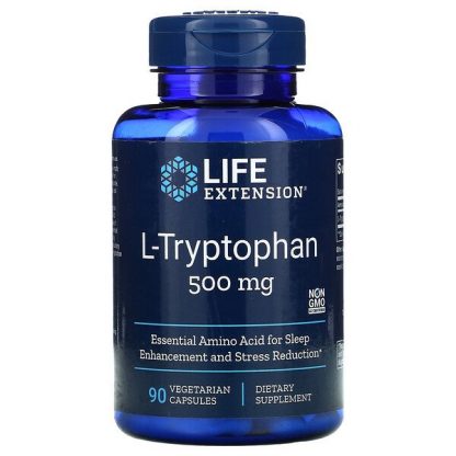 Life Extension, L-Tryptophan, 500 mg, 90 Vegetarian Capsules