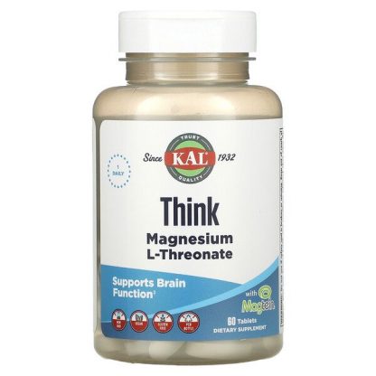 KAL, Think Magnesium L-Threonate, 60 Tablets