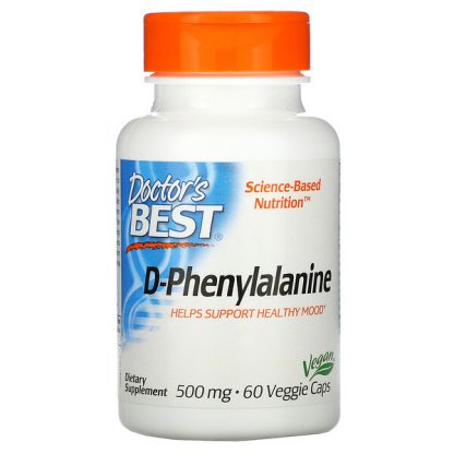 Doctor's Best, D-Phenylalanine, 500 mg, 60 Veggie Caps