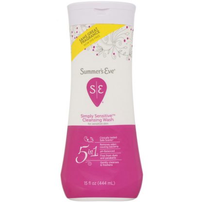 Summer's Eve, 5 in 1 Cleansing Wash, Simply Sensitive, 15 fl oz (444 ml)