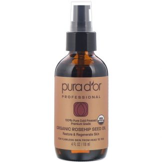 Pura D'or, Professional, Organic Rosehip Seed Oil, 4 fl oz (118 ml)