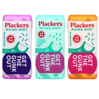 Plackers, Micro Mint, Mint Dental Flossers, 12 Count