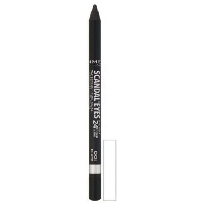 Rimmel London, Scandaleyes, 24HR Wear, Waterproof Kohl Kajal Liner, 001 Black, .04 oz (1.3 g)