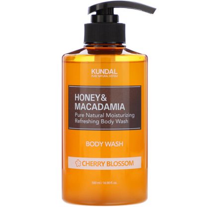 Kundal, Honey & Macadamia, Body Wash, Cherry Blossom, 16.90 fl oz (500 ml)