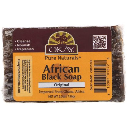 Okay Pure Naturals, African Black Bar Soap, Original, 5.5 oz (156 g)