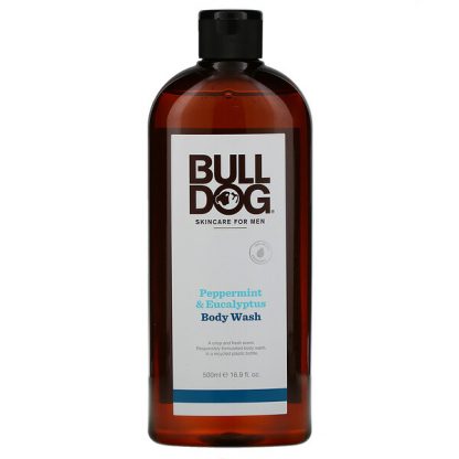 Bulldog Skincare For Men, Body Wash, Peppermint & Eucalyptus, 16.9 fl oz (500 ml)