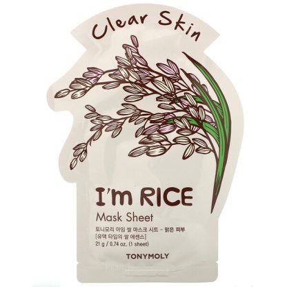 Tony Moly, I'm Rice, Clear Skin Beauty Mask Sheet, 1 Sheet, 0.74 oz (21 g)