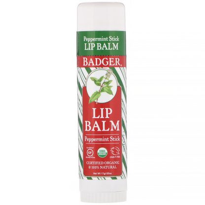 Badger Company, Lip Balm, Peppermint Stick, .60 oz (17 g)