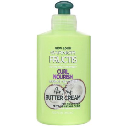 Garnier, Fructis, Curl Nourish, Leave in Treatment, Air Dry Butter Cream, 10.2 fl oz (300 ml)