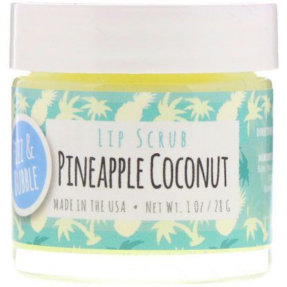 Fizz & Bubble, Lip Scrub, Pineapple Coconut, 1 oz (28 g)