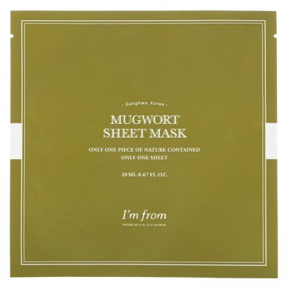 I'm From, Mugwort Beauty Sheet Mask, 1 Sheet, 0.67 fl oz (20 ml)