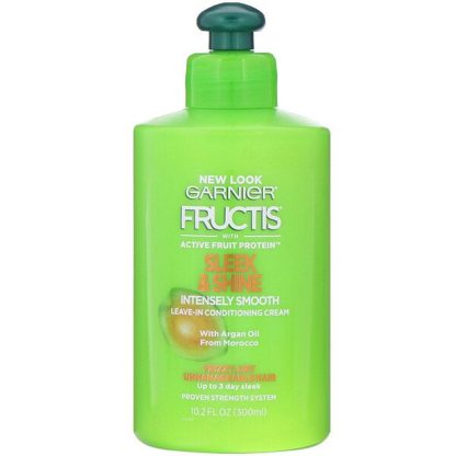 Garnier, Fructis, Sleek & Shine, Intensely Smooth Leave-In Conditioning Cream, 10.2 fl oz (300 ml)