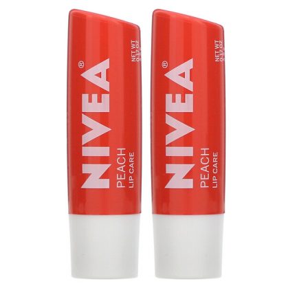 Nivea, Tinted Lip Care, Peach, 2 Pack, 0.17 oz (4.8 g) Each