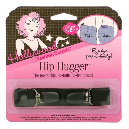 Hollywood Fashion Secrets, Hip Hugger Strap, Black, 1 Elastic Band