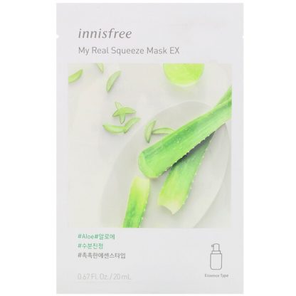 Innisfree, My Real Squeeze Beauty Mask EX, Aloe, 1 Sheet, 0.67 fl oz (20 ml)