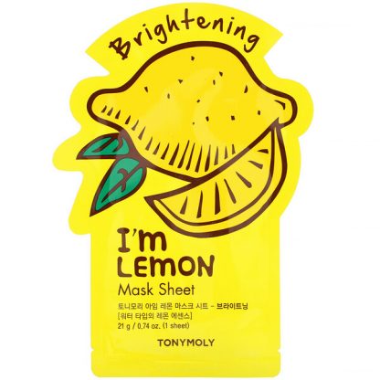 Tony Moly, I'm Lemon, Brightening Beauty Mask Sheet, 1 Sheet, 0.74 oz (21 g)