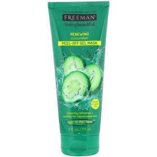 Freeman Beauty, Feeling Beautiful, Renewing Peel-Off Gel Beauty Mask, Cucumber, 6 fl oz (175 ml)