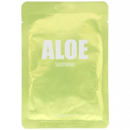 Lapcos, Aloe Sheet Beauty Mask, Soothing, 1 Sheet, 1.11 fl oz (33 ml)