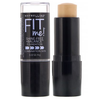 Maybelline, Fit Me, Shine-Free + Balance Stick Foundation, 220 Natural Beige, 0.32 oz (9 g)