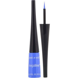 Wet n Wild, MegaLiner Liquid Eyeliner, Voltage Blue, 0.12 fl oz (3.5 ml)