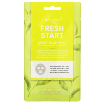 Nu-Pore, Fresh Start Sheet Beauty Face Mask, Green Tea, 1 Sheet, 1.05 oz (29.7 g)