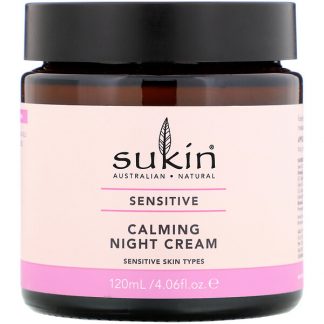 Sukin, Calming Night Cream, Sensitive, 4.06 fl oz (120 ml)