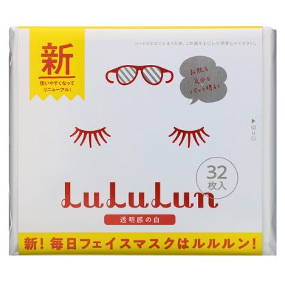 Lululun, Refreshing, Clear Skin, White Beauty Face Mask, 32 Sheets, 16.9 fl oz (500 ml)