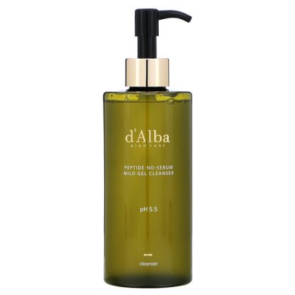 d'Alba, Peptide No-Sebum, Mild Gel Cleanser, 10.14 fl oz (300 ml)