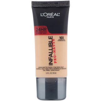 L'Oreal, Infallible Pro-Matte Foundation, 103 Natural Buff, 1 fl oz (30 ml)