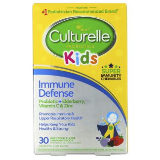 Culturelle, Kids, Probiotics, Immune Defense, Mixed Berry Flavor, 30 Chewable Tablets