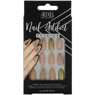 Ardell, Nail Addict Premium, Nude Jeweled, 0.07 oz (2 g)