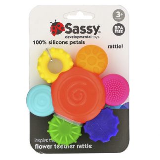 Sassy, Inspire The Senses, Flower Teether Rattle, 3+ Months, 1 Count