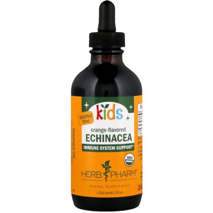 Herb Pharm, Kids Echinacea, Alcohol Free, Orange Flavored, 4 fl oz (120 ml)