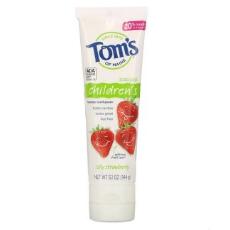 Tom's of Maine, Natural Children's, Fluoride Toothpaste, Silly Strawberry, 5.1 oz (144 g)